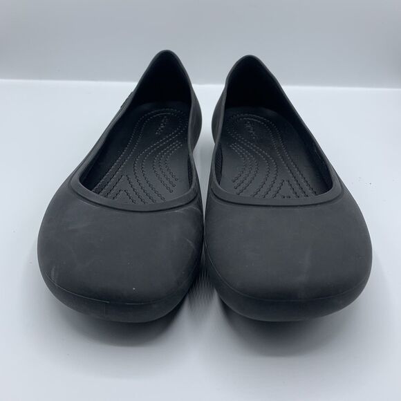 Crocs Women’s Brooklyns Flats  Black In Size 7 - Picture 6 of 8